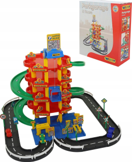 Gazáž pre autíčka - Big 5-level parkovanie + auto Wader Polesie