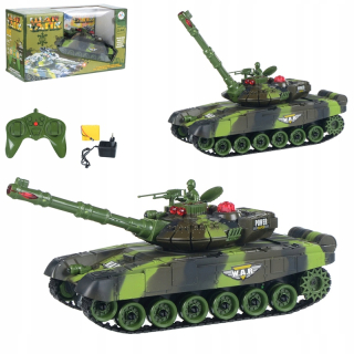 Auto na diaľkové ovládanie - Veľký RC Remote Tank Camouflage Green