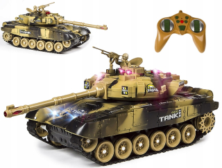 Auto na diaľkové ovládanie - VEĽKÁ NÁDRŽ diaľkovo ovládaná WAR TANK 9993 LED