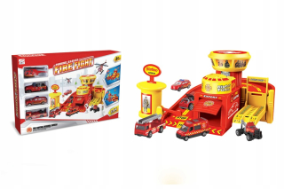 Gazáž pre autíčka - Veľké garážové parkovanie Fire Brigade Vozidlá