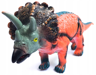 Veľký Rubber Dinosaur Triceratops Sound Ryk Soft