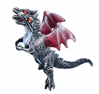 Veľký guma dve hlavy dinosaurov s 45 cm zvukom