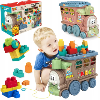 OWLEE Train Ciuchcia Blocks Domino Toy Mega Gift pre Santa
