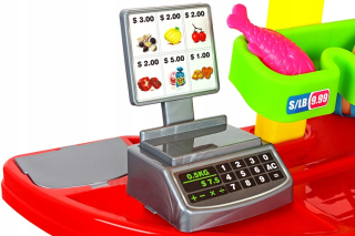 Detská pokladňa - obchod - Veľký obchod Supermarket Kasa Trolley Sound Scanner