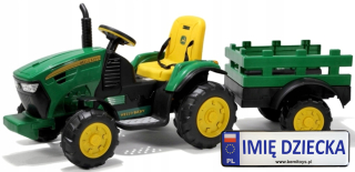 Detský traktor - VEĽKÝ BATÉRIOVÝ TRAKTOR 182 cm NAfukovacie kolesá