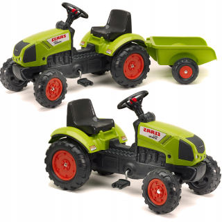Traktor - Veľký traktor CLAAS pedále + príves 2-5 rokov
