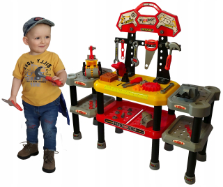 Detská dielňa - Veľký DIY workshop s nástrojmi 121 el.