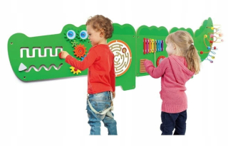 Zvukova hračka - Big Crocodile Blackboard Wall Panel z Viga V50346