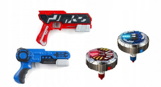 Pištoľ pre deti - Dve pištole s Silverlite Spinners