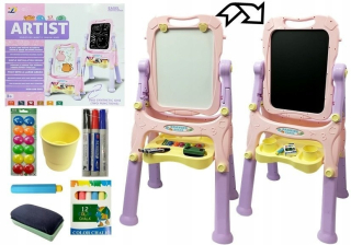 Obojstranne 2v1 tabuľa s nastaviteľnými príslušenstvom + Pink