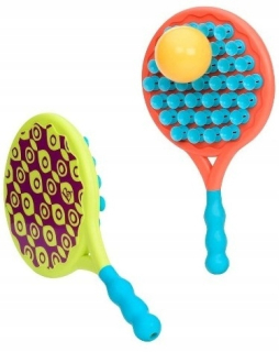 DVOJSTRANNÉ RAKETY s loptou hrajú B.TOYS