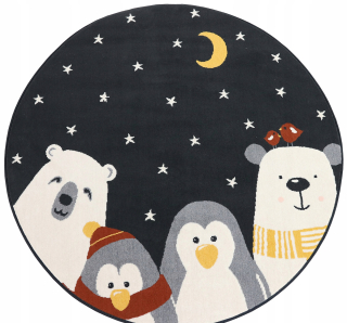 Koberec do detskej izby - Koberec Canvas Penguins 120cm Kolesové medvede - NEW !!!