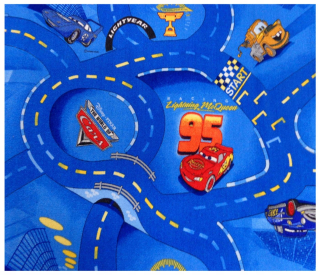 Koberec do detskej izby - Autá 200x150 CARS CARS CESTA MATA PLAST