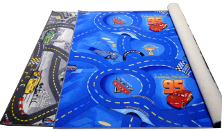 Koberec do detskej izby - Koberec Disney Cars Car Vážený City 200x300 2x3