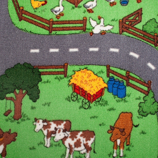 Koberec do detskej izby - Koberec Disney Cars Mata ulice cestné autá 140x200
