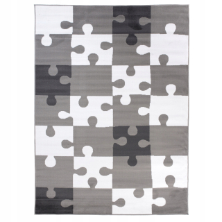 Koberec do detskej izby - Koberec pre deti 200x300 Pastel šedej Puzzle