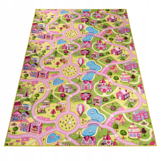 Koberec do detskej izby - Koberec pre deti 200x300 Pink mesto Farm