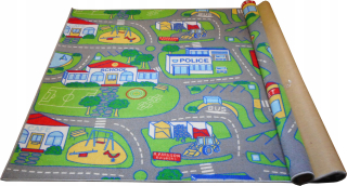 Koberec do detskej izby - Koberec cesty obec ulice mestská polícia 1x2 100x200