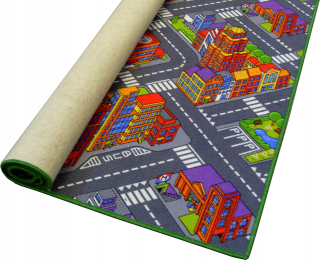 Koberec do detskej izby - KOBEREC FARBENÁ MAT CITY CESTA 200x200 2x2