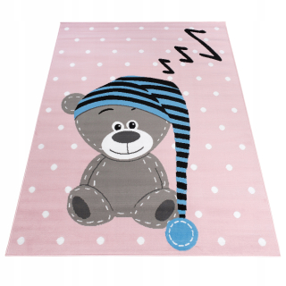 Koberec do detskej izby - Pastel koberec 120x170 Kosmos Teddy Bear Panda Ski