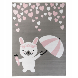 Koberec do detskej izby - Koberec Pinky 200x300 Teddy Bear Pink Deti 61g