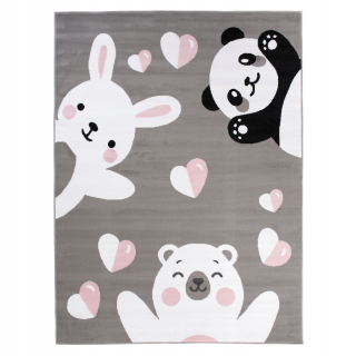 Koberec do detskej izby - Koberec Pinky 80x150 Teddy Bear Ružové deti 78g
