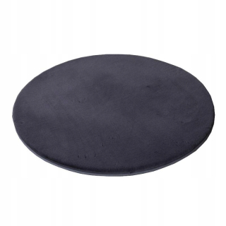 Koberec do detskej izby - Koberec Plush Soft 90cm tmavo šedá Round