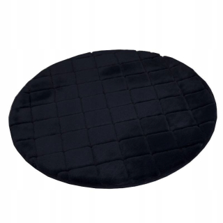 Koberec do detskej izby - PLUSH MÄKKÝ KOBEREC 90cm NAVY MODRÝ okrúhly