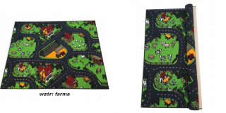 Koberec do detskej izby - Koberec Streets City Farm Road Wise 140x200 Cars