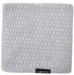 Prémiová prikrývka z vlny Merino, šedá 90x90 Lullalove