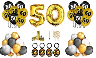 Výzdoba 50 päťdesiatych narodenín balóniky nastaviť