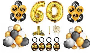 Výzdoba 60 Sixties Birthday Balloons Set