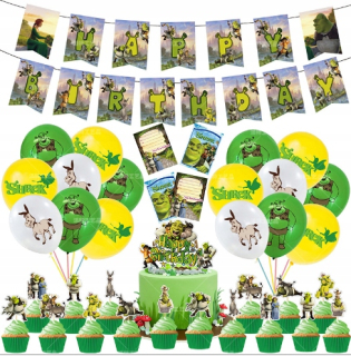 Balóny na párty - Dekorácia narodeninové balóna s Shrek motívom