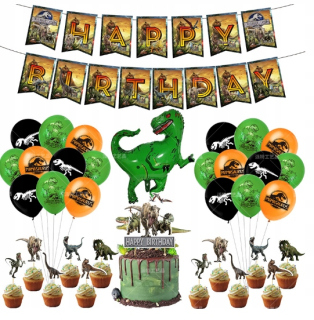Balóny na párty - Narodeniny dekorácie s Jurassic World Park motívom