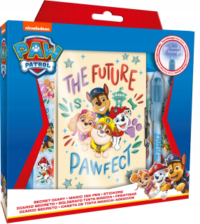 Detský denník Paw Patrol s visiacim zámkom a magickým perom
