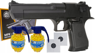 Pištoľ pre deti - KOVOVÁ PISTOLA Desert Eagle +2 GRANÁTY
