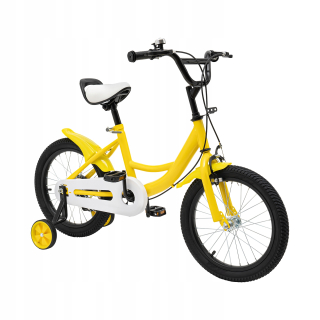 16" žltý detský bicykel pre deti vo veku 5-8 rokov