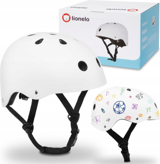 Detská cyklistická prilba Lionelo Helmet, biela