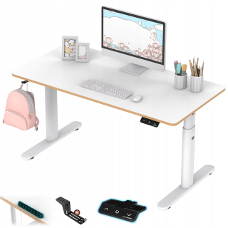 Písací stôl Ultradesk Pulsar 120 x 60 x 65 cm biely
