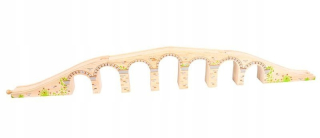 Dráha pre deti, stavebnica - Dlhý železničný viadukt, 3 prvky, Bigjigs Rail
