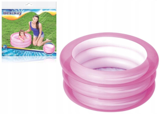 Nafukovací košík Ružový sprchový zásobník 70 cm x 30 cm