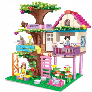 Stavebnica - Chalupa na 560el stromov blokov kompatibilný s lego
