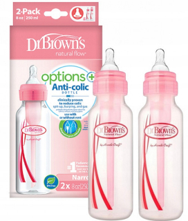 Fľaša Dr Browna DRBSB82305 ružová 250 ml 2 kusy