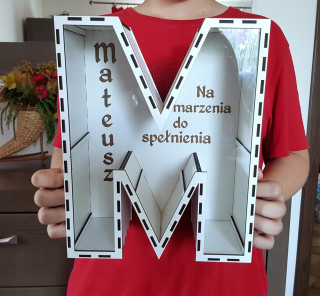 Drevené prasiatko LIST, celá abeceda, veľké, 30 cm