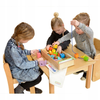 Interaktivny stolik pre deti -  Drevená šnúra veľký farebný Masterkid