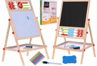 Drevená magnetická tabuľa Chalk 4W1