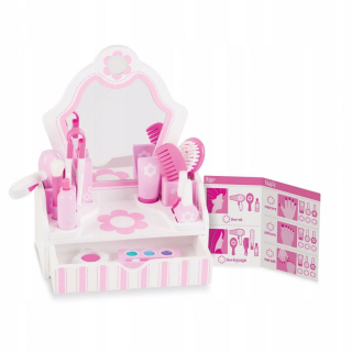 Detský kozmetický stolík - Drevený toaletný stolík. Kozmetický salón Melissa zrkadlo