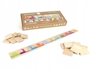 Drevená vzdelávacie hra Domino World 5 l +