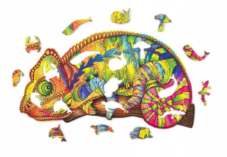 Drevená podšívka farebná puzzle143el hračka pre staršie dieťa