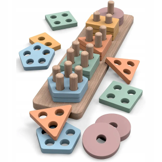 Drevená skladačka - Drevená vzdelávacia hračka montessori puzzle